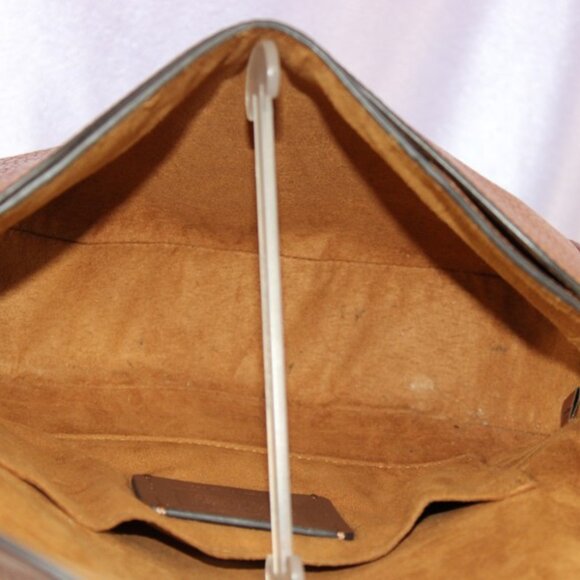 Coach Leather Flap Crossbody Saddle Brown Adjustable Strap - Picture 7 of 10